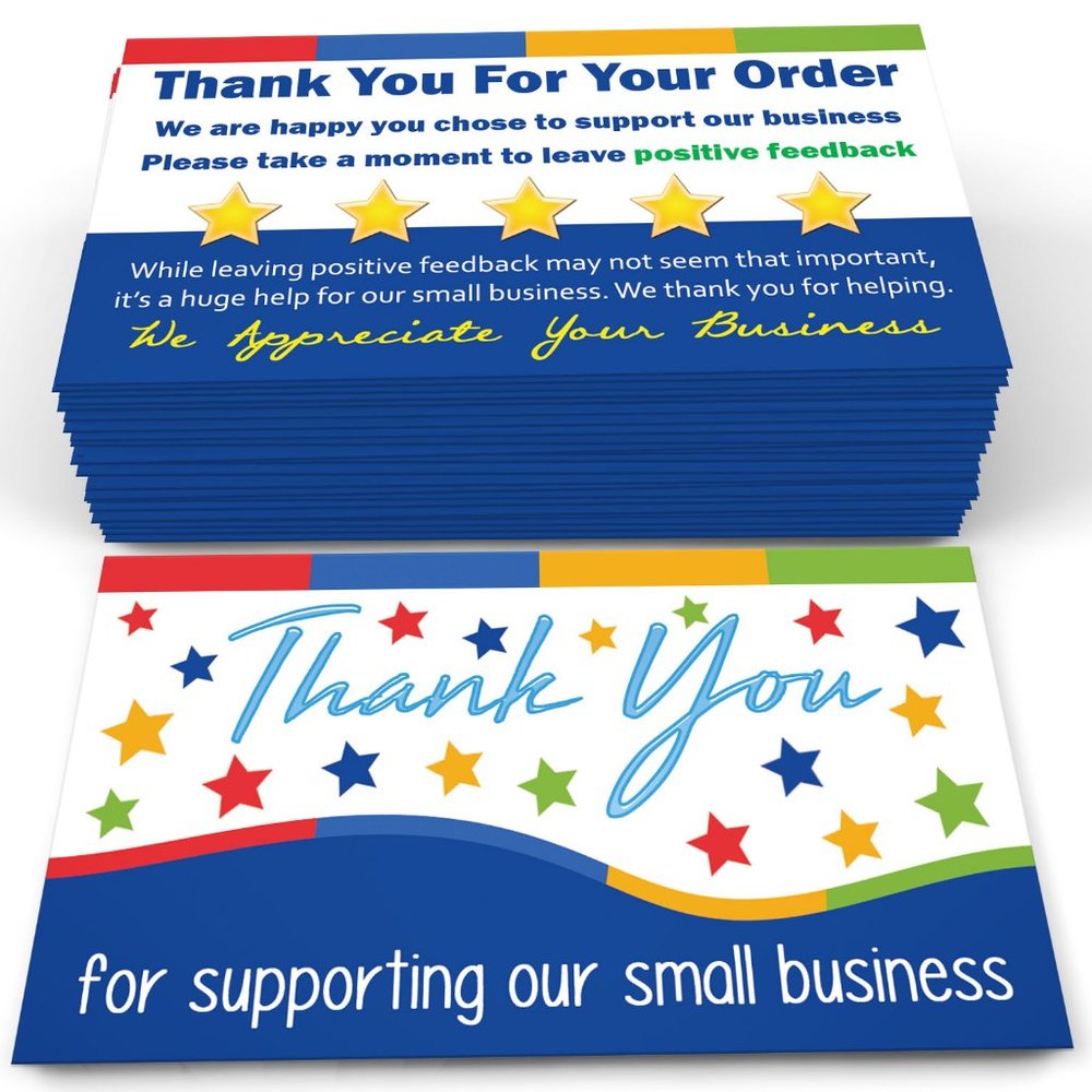 Order Thank You for Supporting My Small Business Cards for Poshmark Sellers